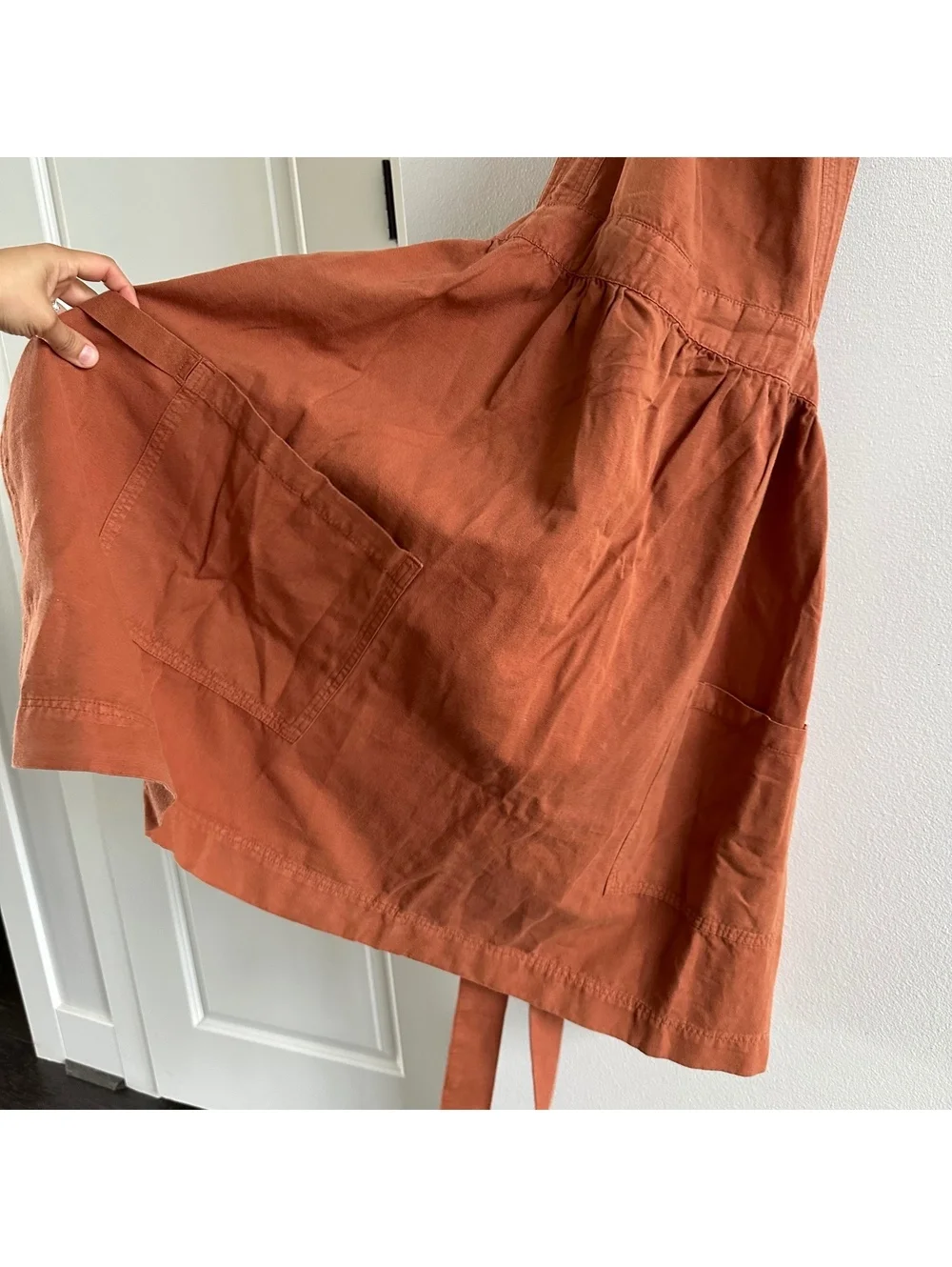 hedley and bennett Pinafore Apron Harissa Red